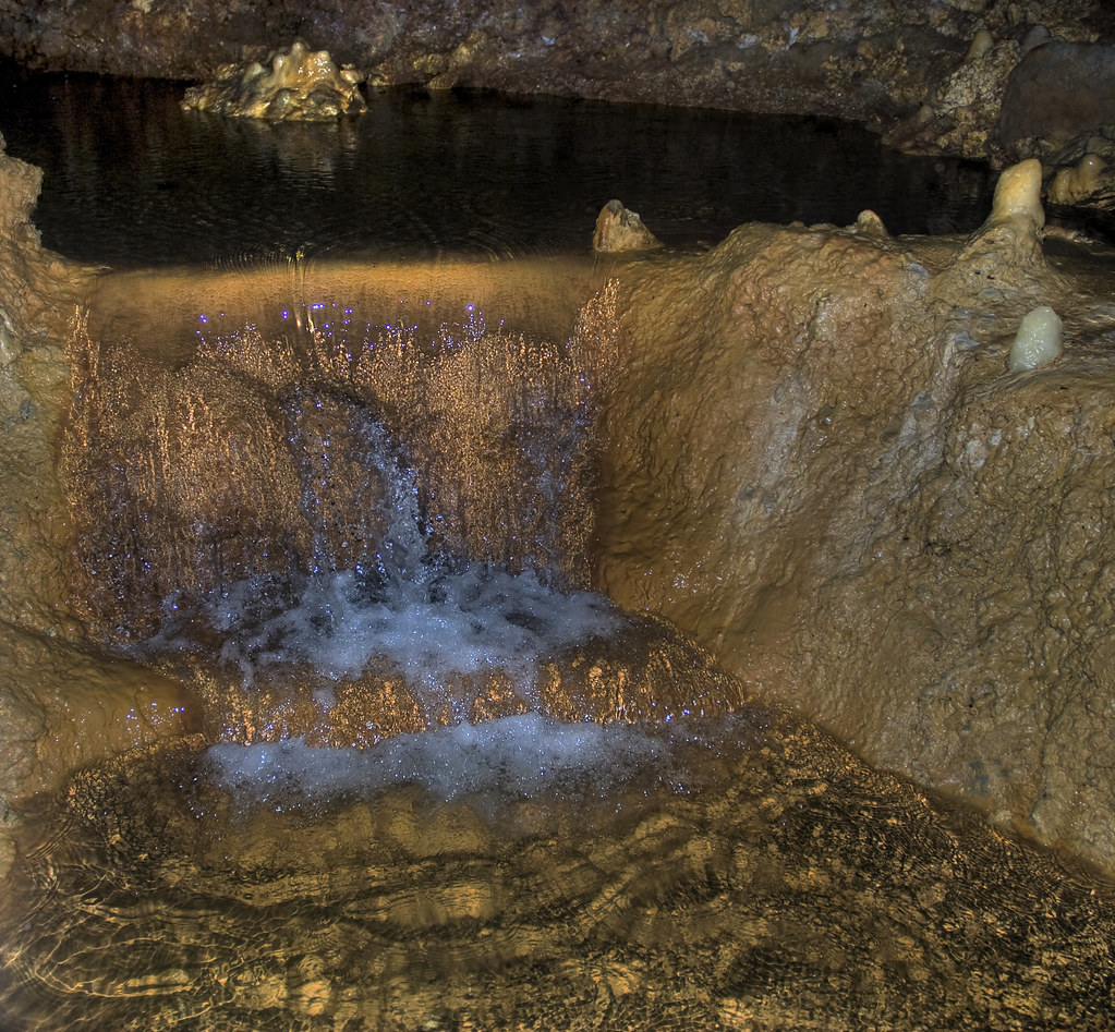 Active subterranean stream inside Harrison's Cave Barbados